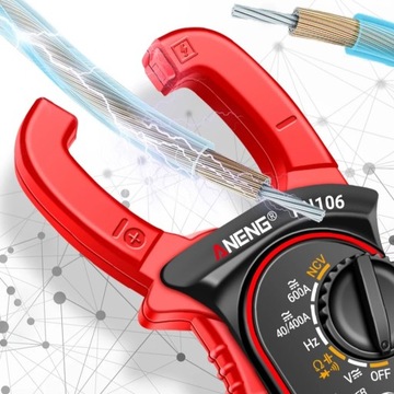 Цифровой мультиметр с универсальными зажимами Aneng PN106Pro и ЖК-дисплеем