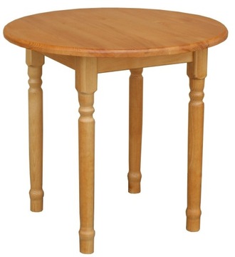 STÓŁ OKRĄGŁY 80 KUCHENNY TOCZONE NOGI olcha