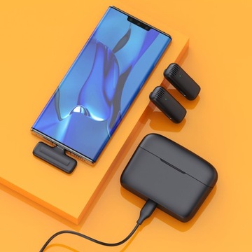 2 беспроводных петличных микрофона USB-C для iPhone 15 14 13 12