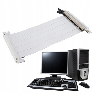 КАБЕЛЬ OCPC RISER XTENDER PCI-E 4.0 250 ММ, БЕЛЫЙ