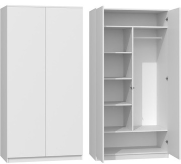 Шкаф для гардероба двери полки 90 см SD-90 белый