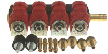 РЕЙКА ВПРЫСКА VALTEK 3OHM 4CYL TYP30 ФОРСУНКИ + калибровочные порты 5,5 мм
