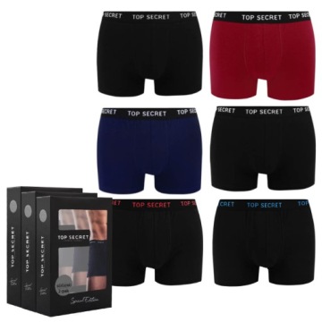 TOP SECRET Хлопковые мужские трусы-боксеры, упаковка из 6 шт., размер XXL