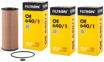 3× FILTRON OE 640/1 FILTR OLEJE