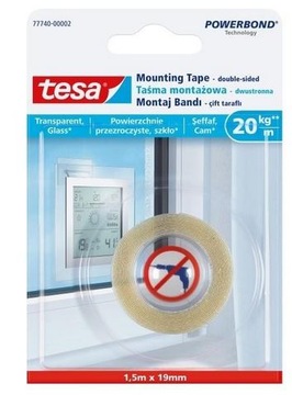 Taśma montażowa przezroczysta TESA 1,5 m x 19 mm