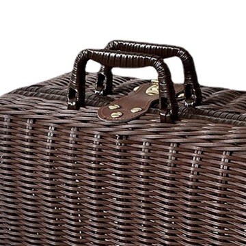 Корзина для пикника Корзина для пикника в деревенском стиле Косметичка из ротанга XL, коричневая