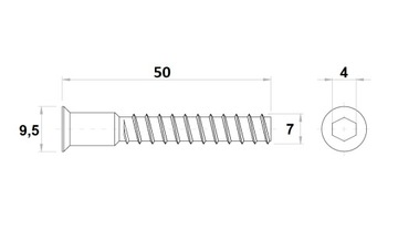 KONFIRMAT 7x50 ММ Шуруп по дереву