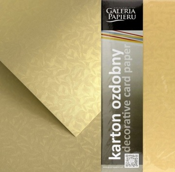 Karton papier ozdobny Olympia Galeria Papieru złoty format A4 20ark 203406