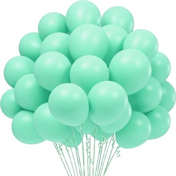 BALONY PASTELOWE ECO BIODEGRADOWALNE DUŻE 25cm Miętowe 100 sztuk