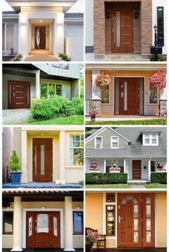 Наружные входные деревянные плоские двери Agmar Atum