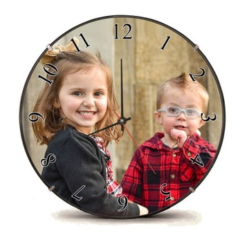 Большие часы с логотипом компании и вашим текстом Подарок.