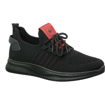 Czarne adidasy siateczkowe sneakersy młodzieżowe wsuwane slip-on ROZ. 39