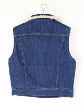 LEE SHERPA KAMIZELKA VEST JEANSOWA _ S