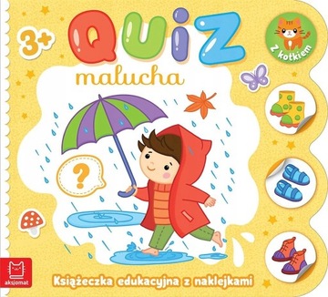 Quiz malucha. Książeczka edukacyjna z naklejkami 3+ Katarzyna Łanocha