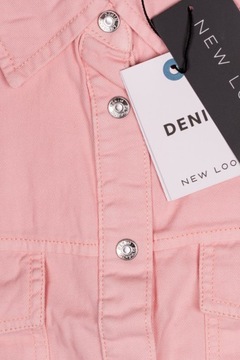 Женская свободная джинсовая рубашка New Look, хлопковая молния, пудрово-розовый цвет, M 38