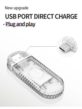 Светодиодный сенсорный светильник высокой яркости с зарядкой через USB, внутреннее освещение автомобиля Magic
