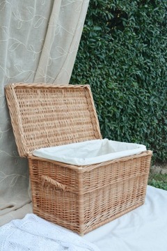 KUFER WIKLINOWY NATURALNY 70 CM + OBSZYCIE 4 KOLOR