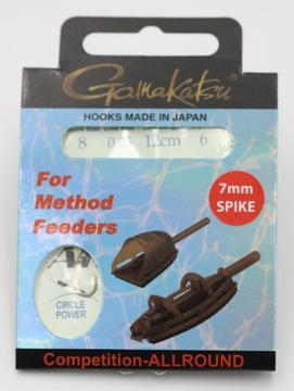 GAMAKATSU HAKI Z PRZYPONEM METHOD FEEDER SPIKE Z IGŁĄ # 6 0,28mm 12cm 6szt