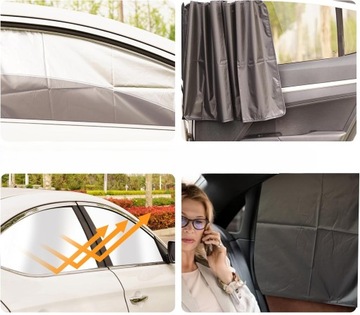 OSŁONA ROLETA 2x PRZECIWSŁONECZNA DO AUTA MAGNETYCZNA UV UNIWERSALNA RZEPY