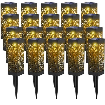 НАБОР СОЛНЕЧНЫХ ЛАМП ИЗ 20 ДЕКОРАТИВНЫХ СВЕТОДИОДНЫХ ЛАМП с приводным столбом