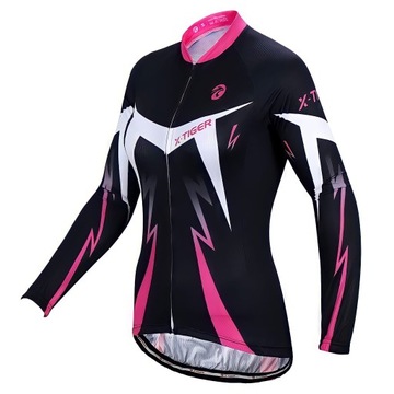 BLUZA DAMSKA ROWEROWA PLUS SIZE ROZPINANA DUŻE ROZMIARY ZIMOWA X-TIGER