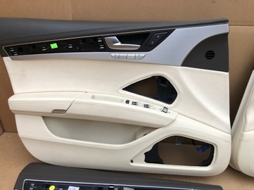 AUDI A8 D4 СТОРОНЫ, ОБИВКА ДВЕРЕЙ, БЕЖЕВЫЙ, КОРИЧНЕВЫЙ