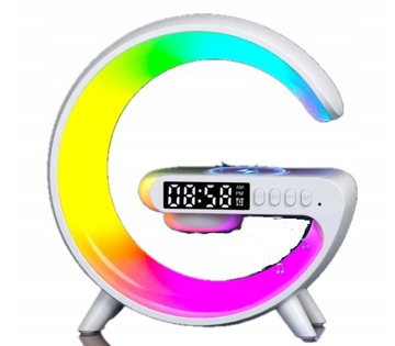 LAMPKA WIELOFUNKCYJNA SMART LED RGB ŁADOWARKA GŁOŚNIK RADIO FM BUDZIK ZEGAR