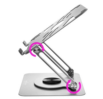 РЕГУЛИРУЕМАЯ ПОДСТАВКА ДЛЯ НОУТБУКА, ПОВОРОТНАЯ НА 360°, СТОЛ ДЛЯ НОУТБУКА ДО 17 ДЮЙМОВ