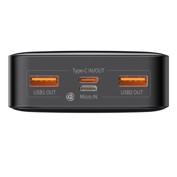 BASEUS POWER BANK 2xUSB USB-C PD 20 Вт QC 20000 мАч