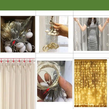 СВЕТОВАЯ ЗАВЕСА СВЕТОДИОДНАЯ 3Х3М ЛАМПЫ ТЕПЛЫЙ БЕЛЫЙ USB