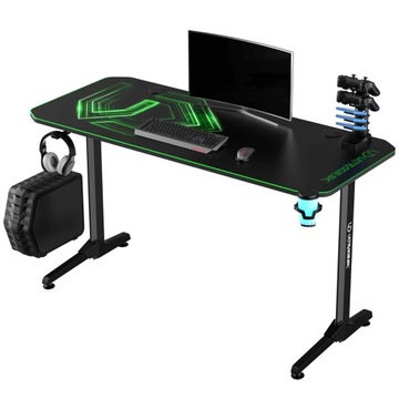 ИГРОВОЙ КОМПЬЮТЕРНЫЙ СТОЛ 140x60 см ULTRADESK FRAG + PAD Зеленый