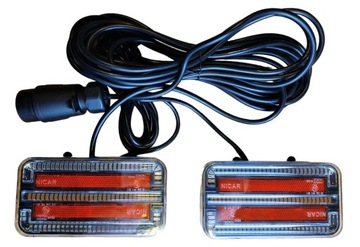 LAMPY LED TYLNE LEDOWE NA MAGNES PRZEWÓD 7,5M 7 PIN DYNAMICZNY KIERUNEK