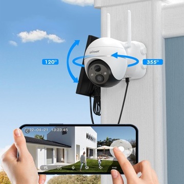 2szt KAMERA SOLARNA ZEWNĘTRZNA OBROTOWA IP WIFI HD