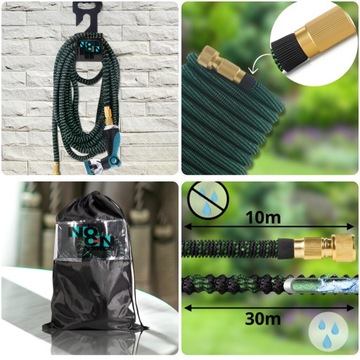 САДОВЫЙ ШЛАНГ 3/4, 30 м, ГИБКИЙ НА ТЕЛЕЖКЕ, НАБОР РАСТЯЖАЕМЫХ КАТУШЕК NOCTON