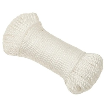 Белая рабочая веревка 6 мм 100 м полипропилен