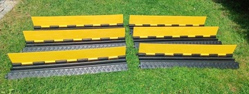 NAJAZD PROGOWY kablowy OCHRONNY 100cm 2 kanały GUMA ( DEFEKT CZYTAJ OPIS )