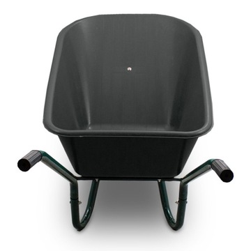 Тачка для сада и строительства, одноколесная, 100 л, 250 кг, чаша из ПВХ, ЧЕРНАЯ, зеленая.