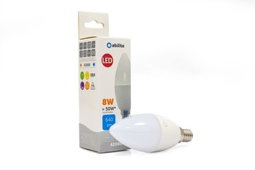 ABILITE Żarówka LED E14 8W B. NEUTRALNA 640LM