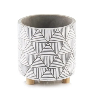 OSŁONKA DONICZKA BETONOWA - CYLINDER NA NÓŻKACH 14X15 CM