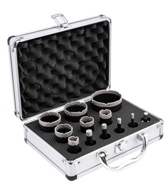 НАБОР КОЛОРНЫХ ПИЛОВ АЛМАЗНЫЕ СВЕРЛА ДЛЯ КЕРАМИЧЕСКОЙ ПЛИТКИ КРУЖЕВО 6-68мм 12 шт.