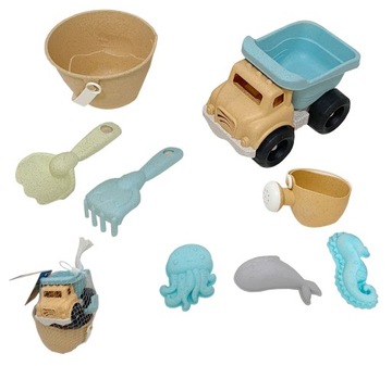 НАБОР ПЕСОЧНИЦЫ, ВЕДРО, ФОРМЫ, ЛОПАТА, ЛЕЙКА, 8 шт. ВУПИ