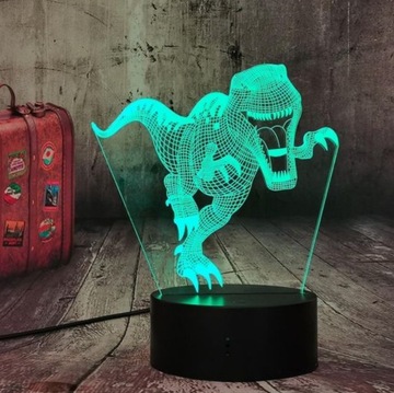 3D светодиодный светильник DINOSAUR T-REX USB/BATTERY + ПУЛЬТ ДУ