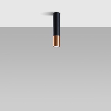 ПОТОЛОЧНЫЙ СВЕТИЛЬНИК LOOPEZ ЧЕРНЫЙ/МЕДЬ Sollux Lighting