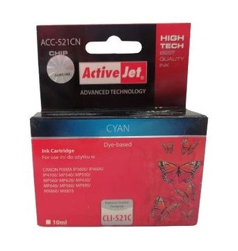 Tusz ActiveJet ACC-521CN do Canon niebieski (cyan)
