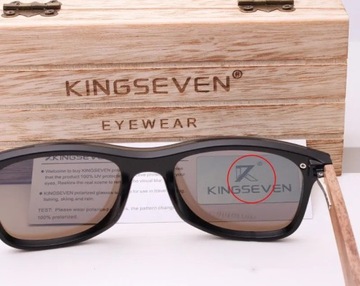 Okulary przeciwsłoneczne KINGSEVEN UV400 DREWNIANE MODEL 2024