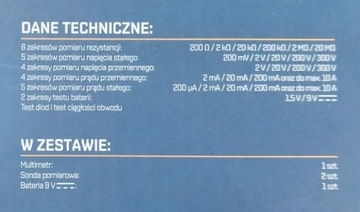 Multimetr Cyfrowy Miernik Prądu Niteo