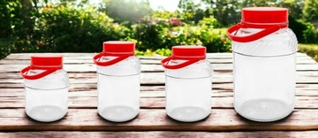 СТЕКЛЯННАЯ БАНКА 3 Л БАНКА С КРЫШКОЙ И РУЧКОЙ ДЛЯ СБОРКИ КОНТЕЙНЕРА