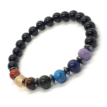 BRANSOLETKA MĘSKA 7 Czakr - Czakry - Czakramy