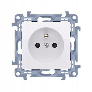 SIMON10 Gniazdo pojedyncze z uziemieniem białe