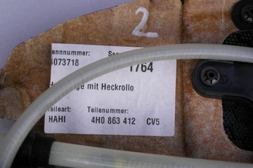 AUDI A8 4H POLIČKA ZADNÍ KUFRU ROLETA 4H0863412